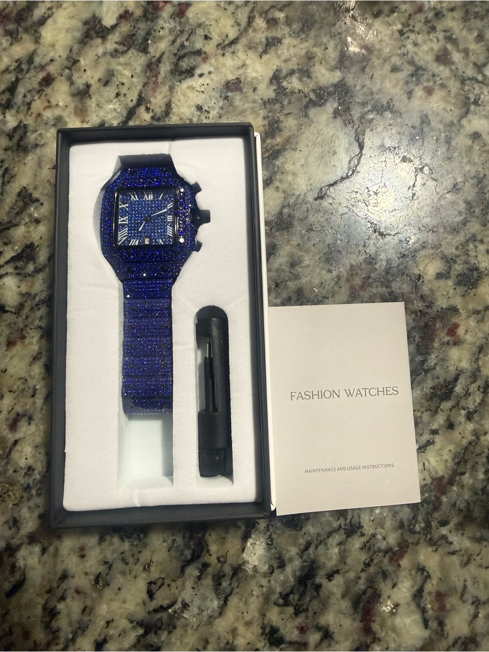 Blue Sparkle Fashion Watch for Men -
